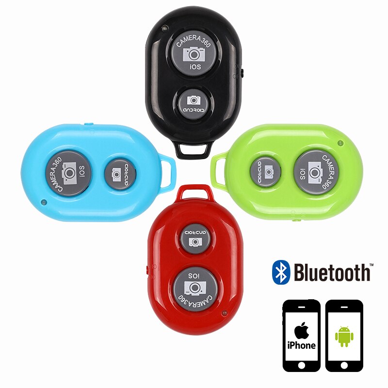 リモートシャッターselfieシャッターbluetoothリモートコントロールスティック一脚ボタンセルフタイマー + 保護シリコンケースiphone