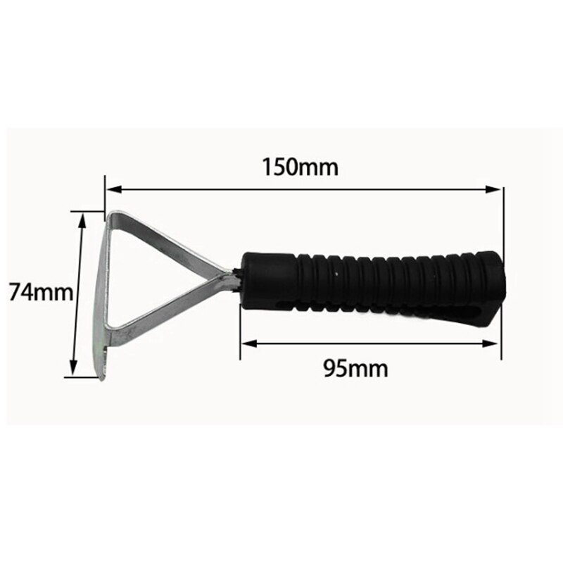 3 -teiliges set aus schall- und wärmedämmendem metall-auspuffschaber mit holzgriff und rollenbefestigungen