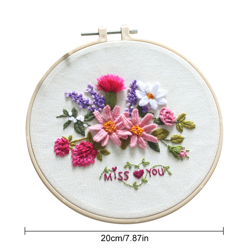 European Embroidery DIY Material Package Beginner Embroidery Semi-finished Product Kit: A