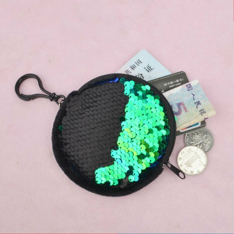 Flicka pojke barn hängbar paljett mini glitterväska liten paljettväska myntplånböcker