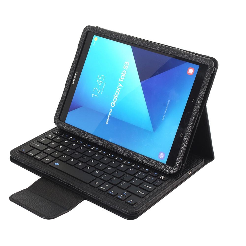 For Samsung Galaxy Tab S3 9.7 T820 T825 T550 T555 Wireless Bluetooth Keyboard Case Tablet Flip Leather Stand Cover+Pen