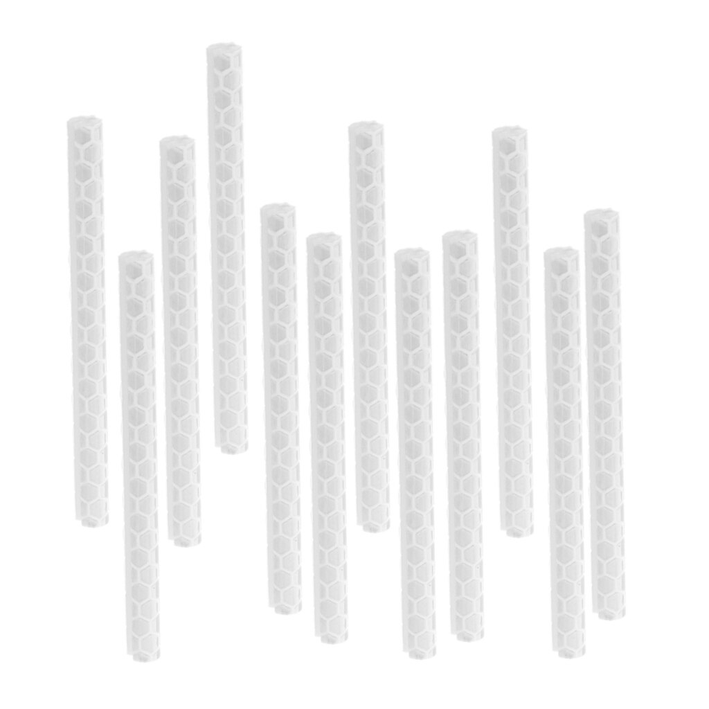 12 stuks fiets fiets spaak clip reflector reflecterende houder buislamp: Zilver