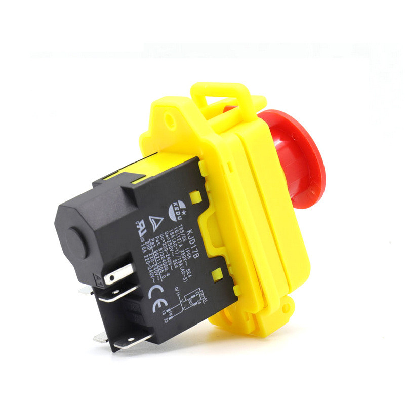 KEDU KJD17B 220V-240V Electromagnetic Starter Push Button Switches with cover Machine Tool Equipment Waterproof Safety switch