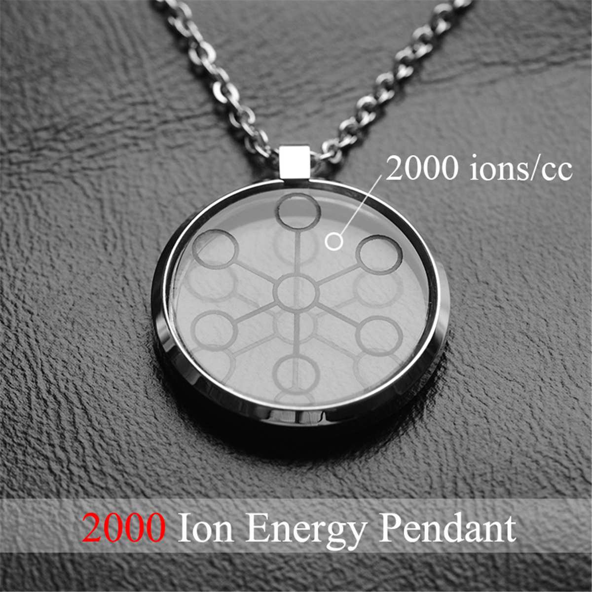 2000CC Alto Bio Ion Chi ~ Quantum colgante energía escalar con cadena colgante de acero inoxidable