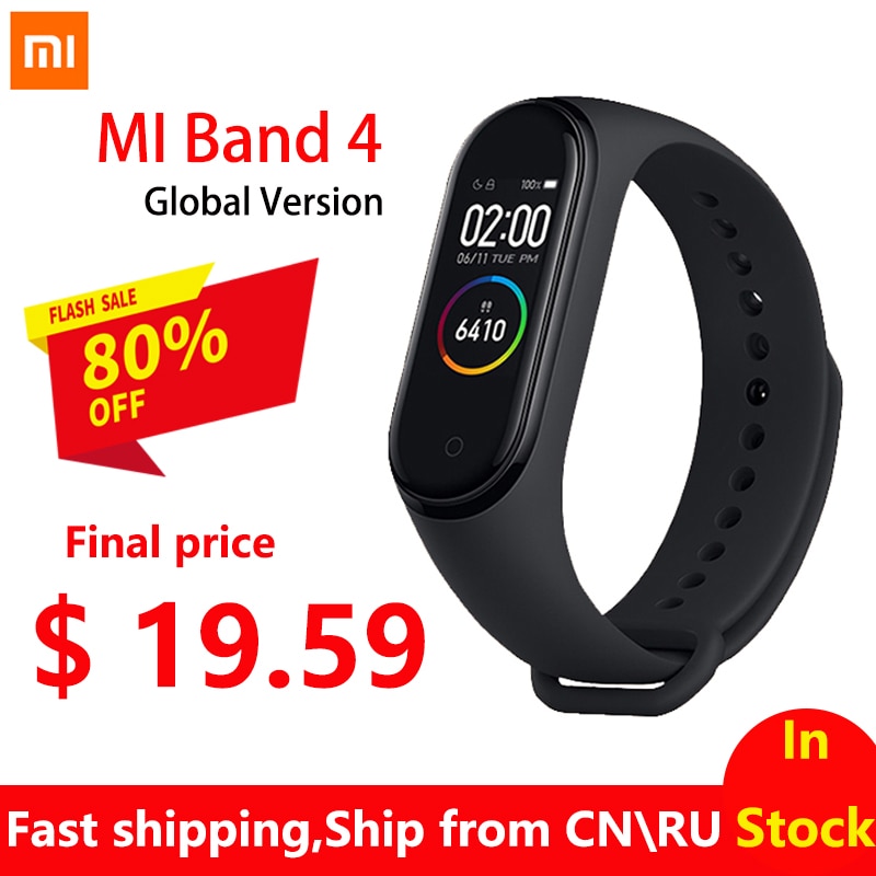 Xiaomi Mi Banda 4 Più Nuovo Sport Miband 4 Braccialetto Intelligente di Frequenza Cardiaca Fitness Traker 135mAh di Colore Dello Schermo di Bluetooth Impermeabile 5.0