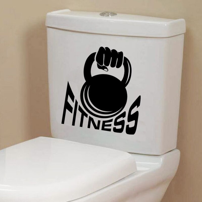 Weight Lifting Fitness Gym Vinyl Home Toilet Stickers Wall Decals 6WS0139