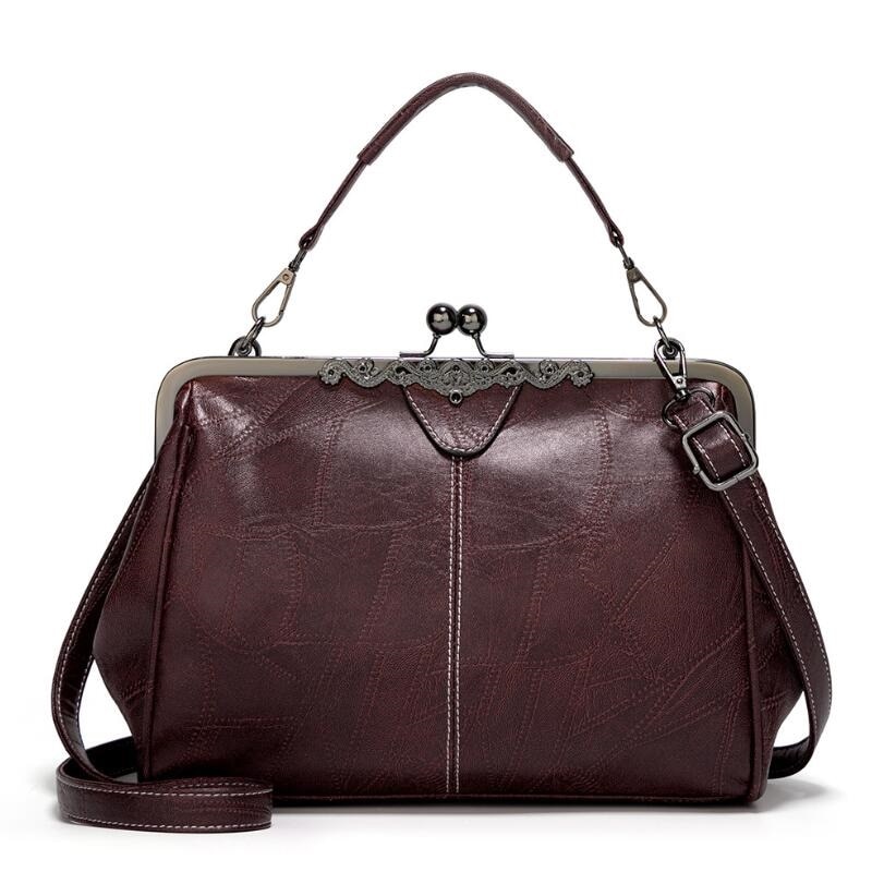 Vintage blødt læder crossbody tasker til kvinder mærke skulder messenger tasker dame rejsepunge og håndtasker cross body taske