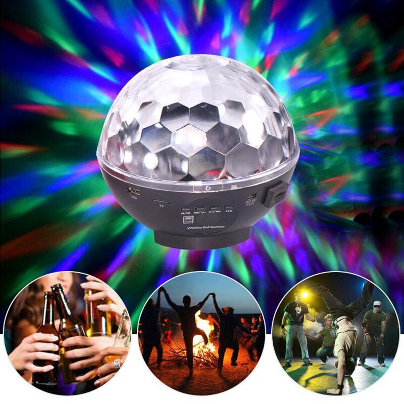USB LED Bluetooth Speaker Light MP3 Player Magic Ball Light Audio Stage Light/LaSound control rotatiser Stage Light
