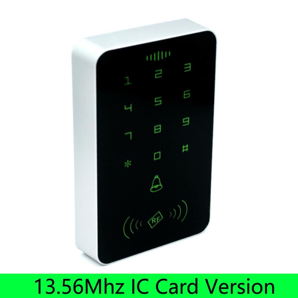 Teclado de acceso RFID para cerradura de puerta, Control de acceso de 125KHz, tarjeta de proximidad de usuario, 1000 Mhz, Redaer de acceso: 13.56Mhz IC Version
