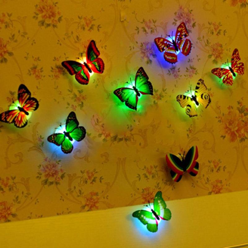 LED luminous butterfly colorful color changing night light toy