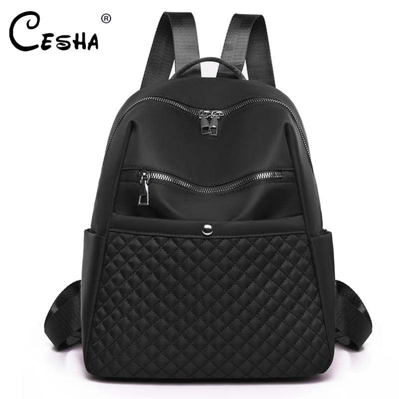 Pretty Style Women Travel Backpack Waterproof Durable Oxford School Backpack Casual Damond Lattice Women Backpack