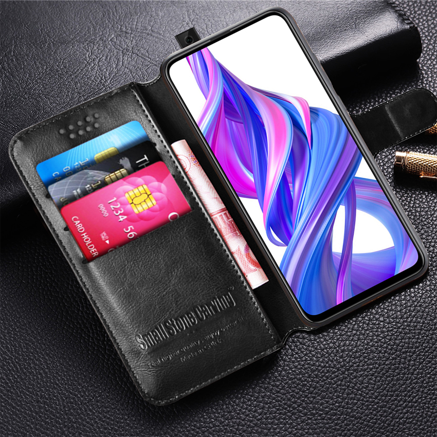 Magnético caso da aleta de couro para huawei y9s caso carteira titular do cartão suporte do livro para huawei y9s STK-L21 STK-L22 STK-LX3 capa