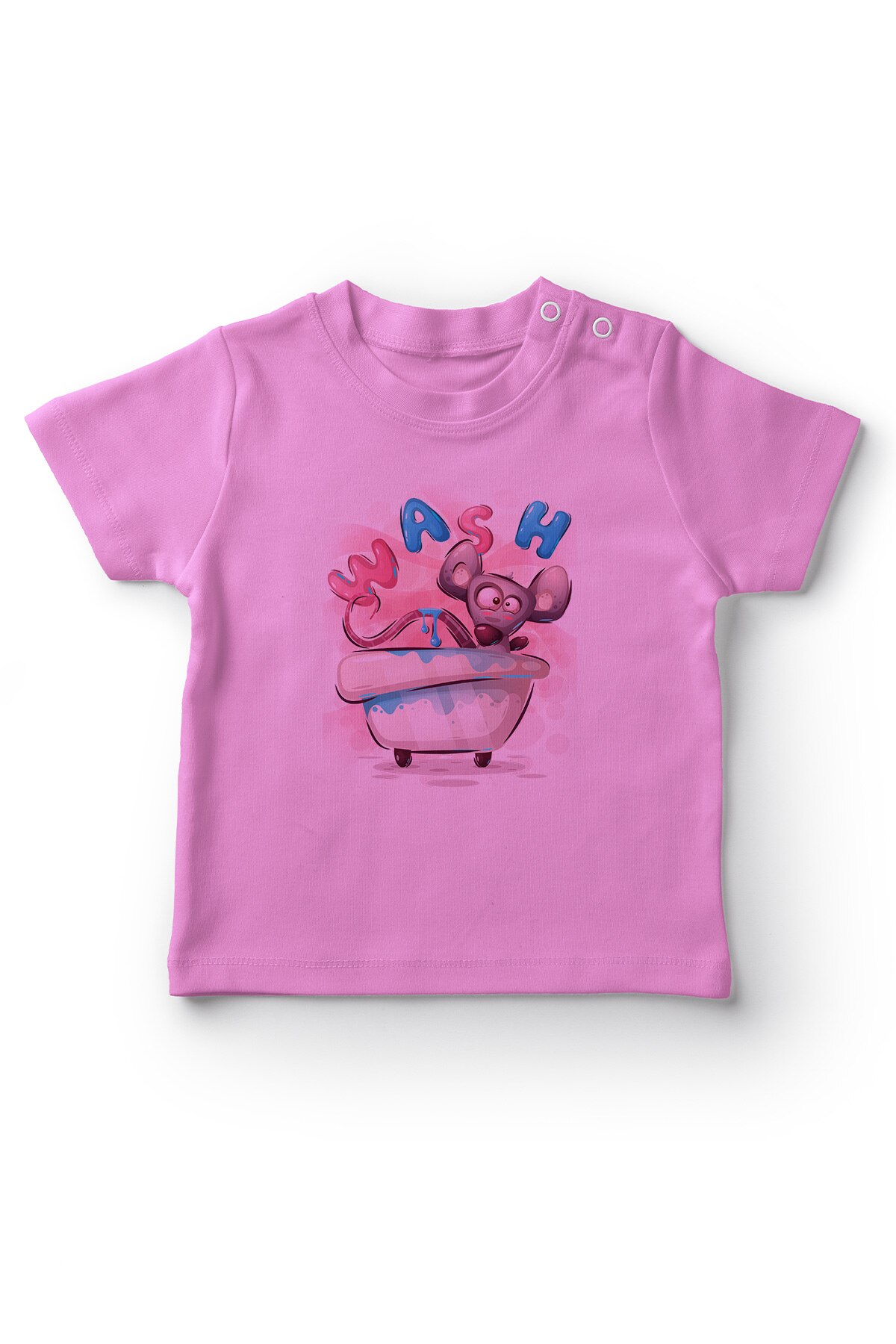 Angemiel babyshower ruimte muis babymeisje t-shirt roze