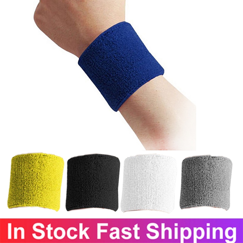 Ademend Zweet Polsband Katoen Elastische Polssteun Tennis Polsbandjes Sport Fitness Zweet Band Sweatbands Fitness Apparatuur