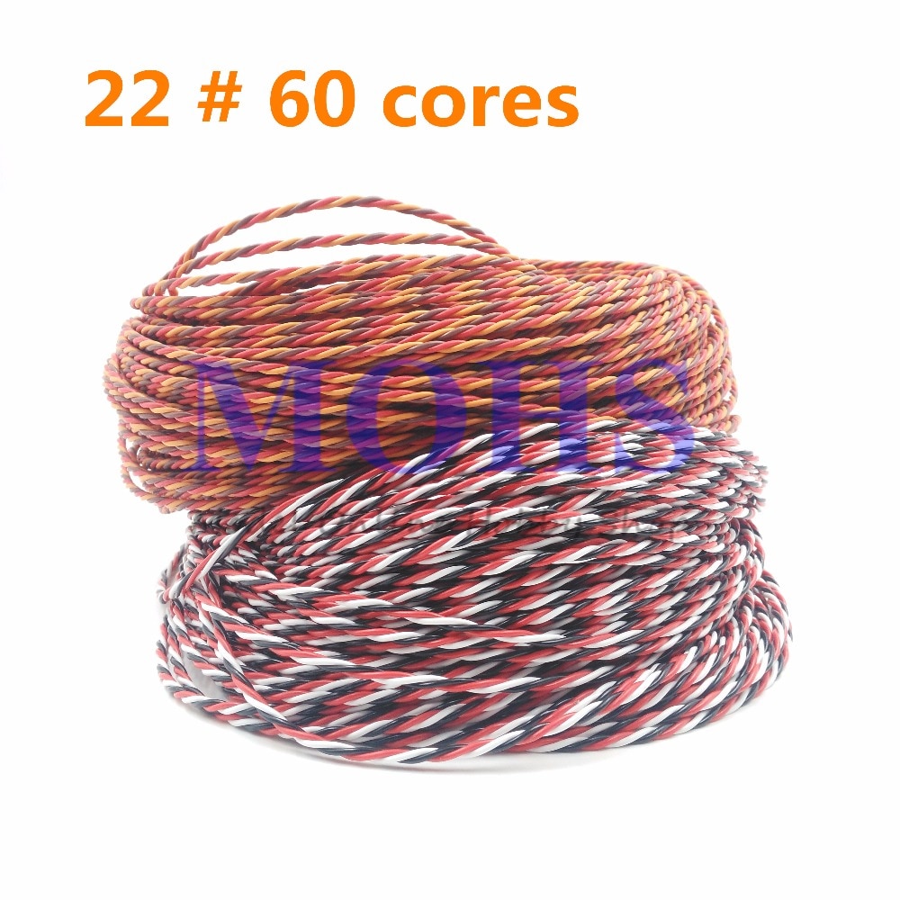 5meter/10meter 22AWG 60cores twisted servo lead extension cable servo extended cable wire twisted cable for servo extension