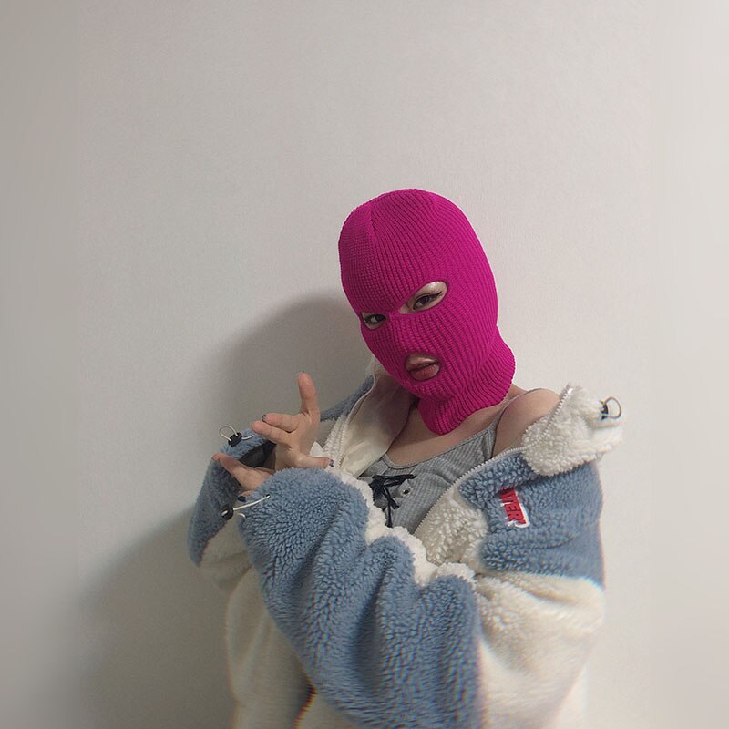 Men Knit Ski Face-Cover Winter Balaclavas Winter Outdoor Sports Full Face Mask ENA88