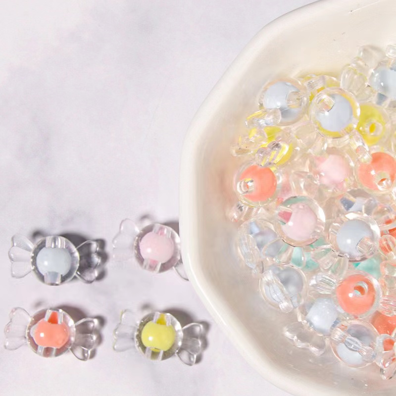 100 Uds. Cuentas acrílicas de girasol de 12mm, cuentas espaciadoras de colores mezclados transparentes mate, pulseras hechas a mano, pendientes, joya de verano: Rojo
