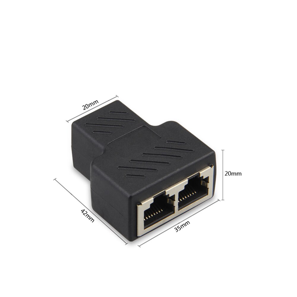 Katze6 RJ45 8P8C Stecker Auf Dual RJ45 Splitter Netzwerk Ethernet Patchkabel Adapter Mit Schild RJ45 Netzwerk Ethernet