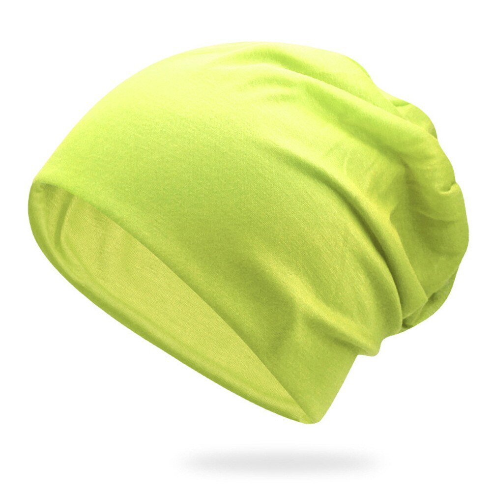 Women Men Stylish Beanie Hat Thin Hip-hop Soft Stretch Slouchy Outdoor Skull Cap Suitable for spring autumn summer hat: Fluorescence Yellow