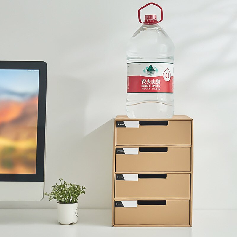 Kraft Papier Schublade Büro Datei Lagerung Kasten Kreative DIY Multifunktionale vielfältig Kosmetische Schmuck Heimat-Sekretariat Schreibtisch Tisch Veranstalter