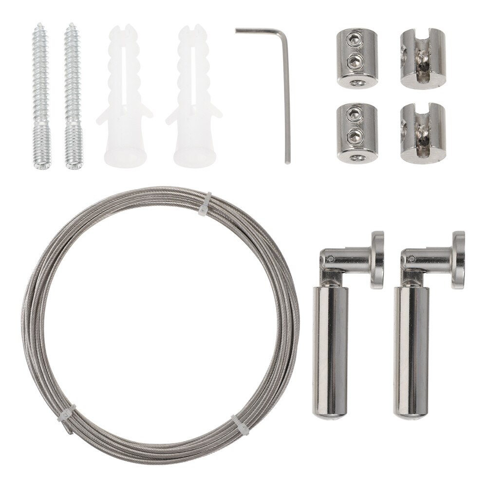 1 Set 5M Curtain Drape Wire Rod Set Stainless Steel Clothes Drying Hanger