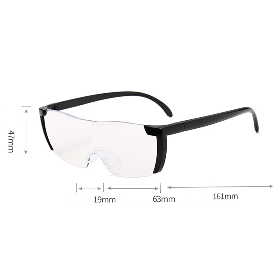 250 Degree Vision Glasses Magnifier Magnifying Eyewear Reading Glasses Portable For Parents