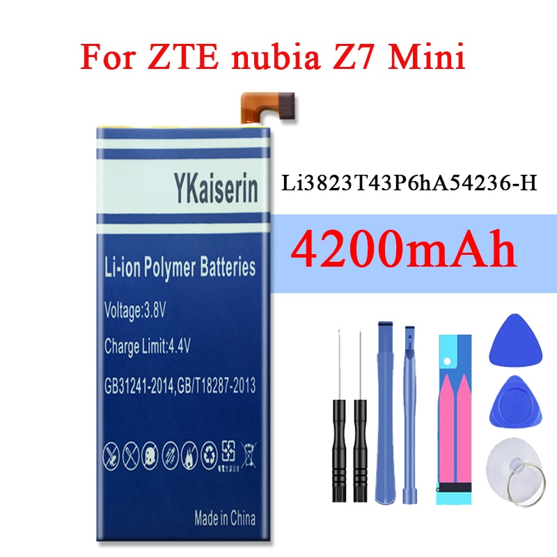4200mAh Li3823T43P6hA54236-H Replacement Battery For ZTE Blade S6 5.0" QingYang 2 G717C G718C A880 B880 Nubia Z7 Mini NX507J
