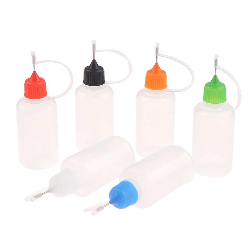 10Pcs 30ml Refillable Plastic Ceramic Pottery Tools Squeezable Needle Bottle Point Line DIY Polymer Clay Tools