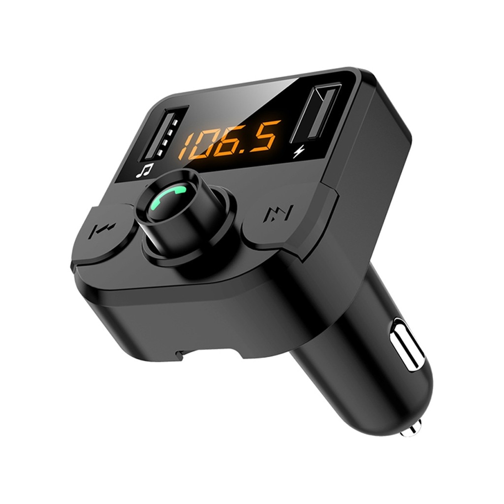 Transmisor FM inalámbrico Bluetooth para coche adaptador de cargador USB para teléfono móvil de carga rápida reproductor de Radio MP3 # PY10