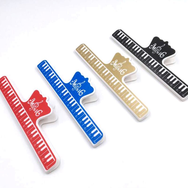 4 Pcs Music Book Note Paper Ruler Sheet Music Spring Clip Holder For Piano Guitar Violin Viola Cello Performance