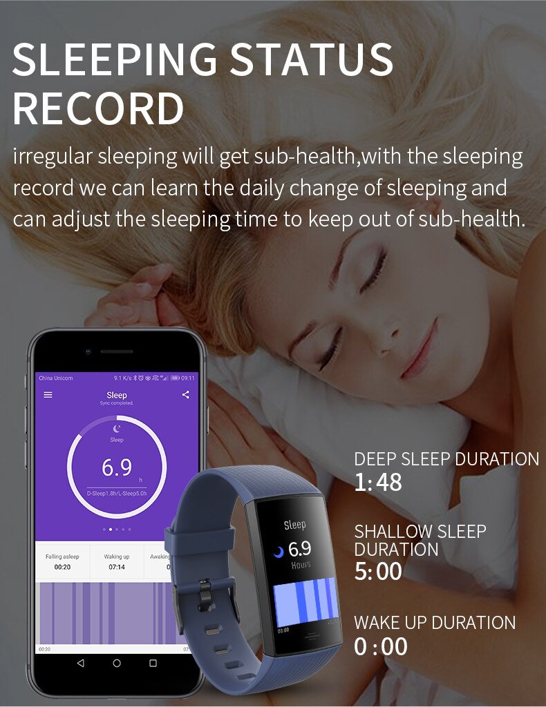 1.14Inch Smart Band Touch Screen Heart Rate Blood Pressure Smart Watch Wristband Waterproof Health Fitness Bracelet Smarthwatch