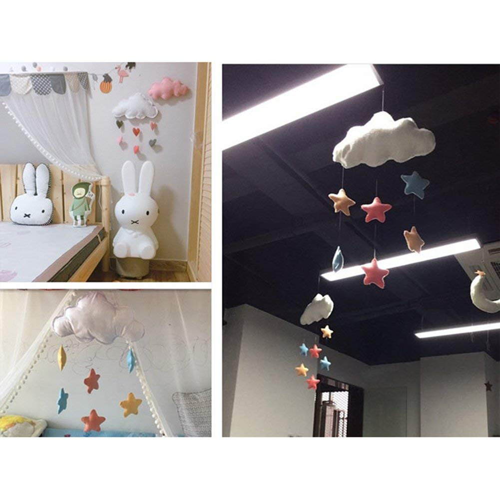 Home Decor Baby Children Bedroom Cloud Felt Loving Heart Ceiling Mobile Hanging Pendant
