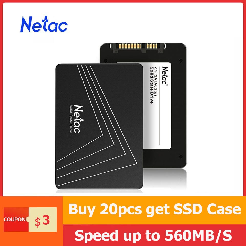 Netac SSD 240 gb ssd 1 tb 500gb 2.5 ssd sata 3 SSD 120gb 360gb 480gb 2tb Internal Solid State Hard Disk Drive for Laptop