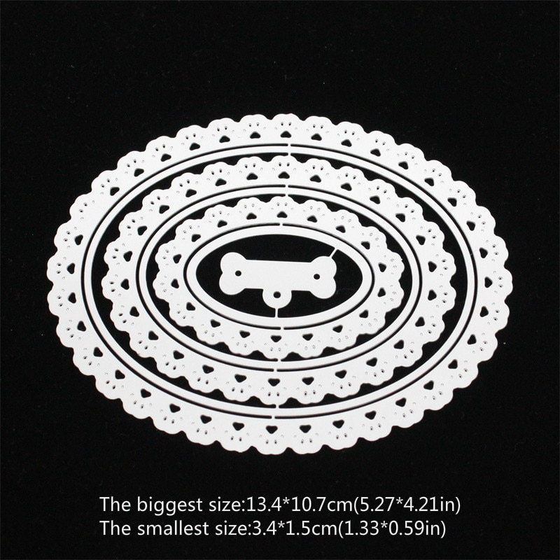 YPP CRAFT Paw Print Oval Frame Metal Cutting Dies Stencils for Scrapbooking/photo album Decorative Embossing Paper Cards