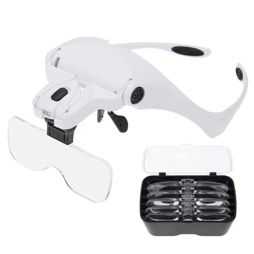 Magnifying Glasses Easy Vision Illuminated Head Magnifier Glasses LED ...