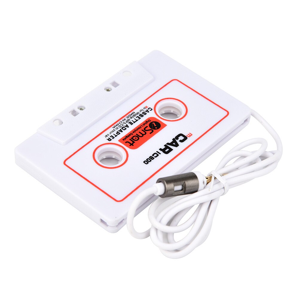 Cassette para automóvil IC800, cinta Casette de 3,5mm AUX para MP3/MP4 CD para iPod/iPhone, adaptador de Audio Universal para coche: White