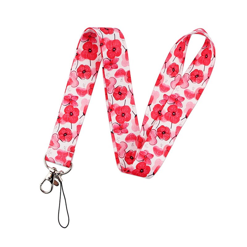 SchöNe Tulpe & Lavendel praktisch Gurt Halfter Schlüssel Gepard Abzeichen Kamera USB Halfter Hängen Hals Seil Schlüsselband mit Schlüsselring: 5