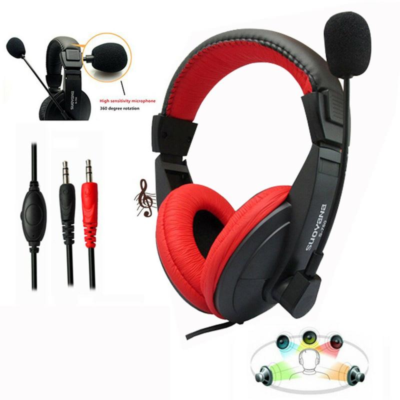 Wired Stereo Bass Surround Gaming Headset Hoofdtelefoon Voor PS4 Xbox Een Pc + Mic Stereo Sound Gamer Hoofdtelefoon Voor computer Pc