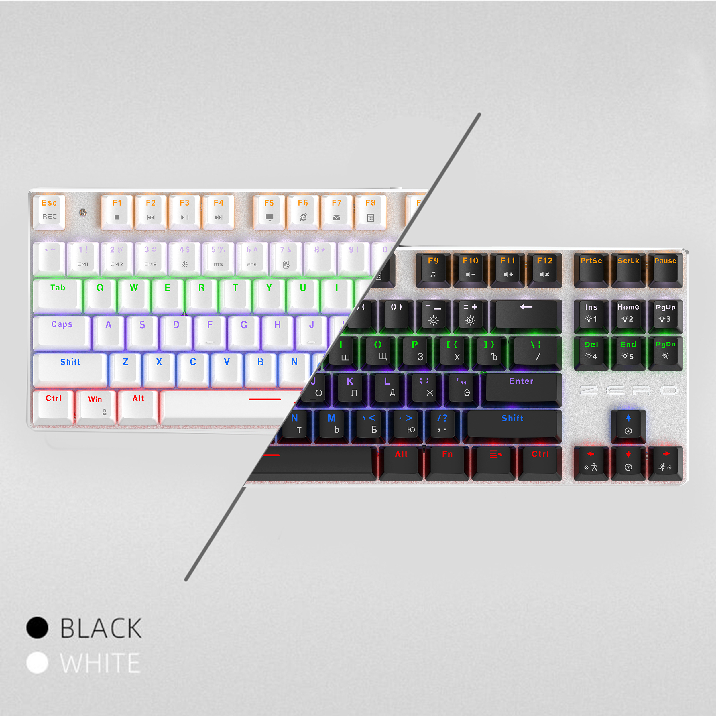METOO Mechanical Keyboard USB Wired Backlit Gaming keyboard Anti-ghosting Blue Red Brown Switch for pc Game Laptop PC Russian