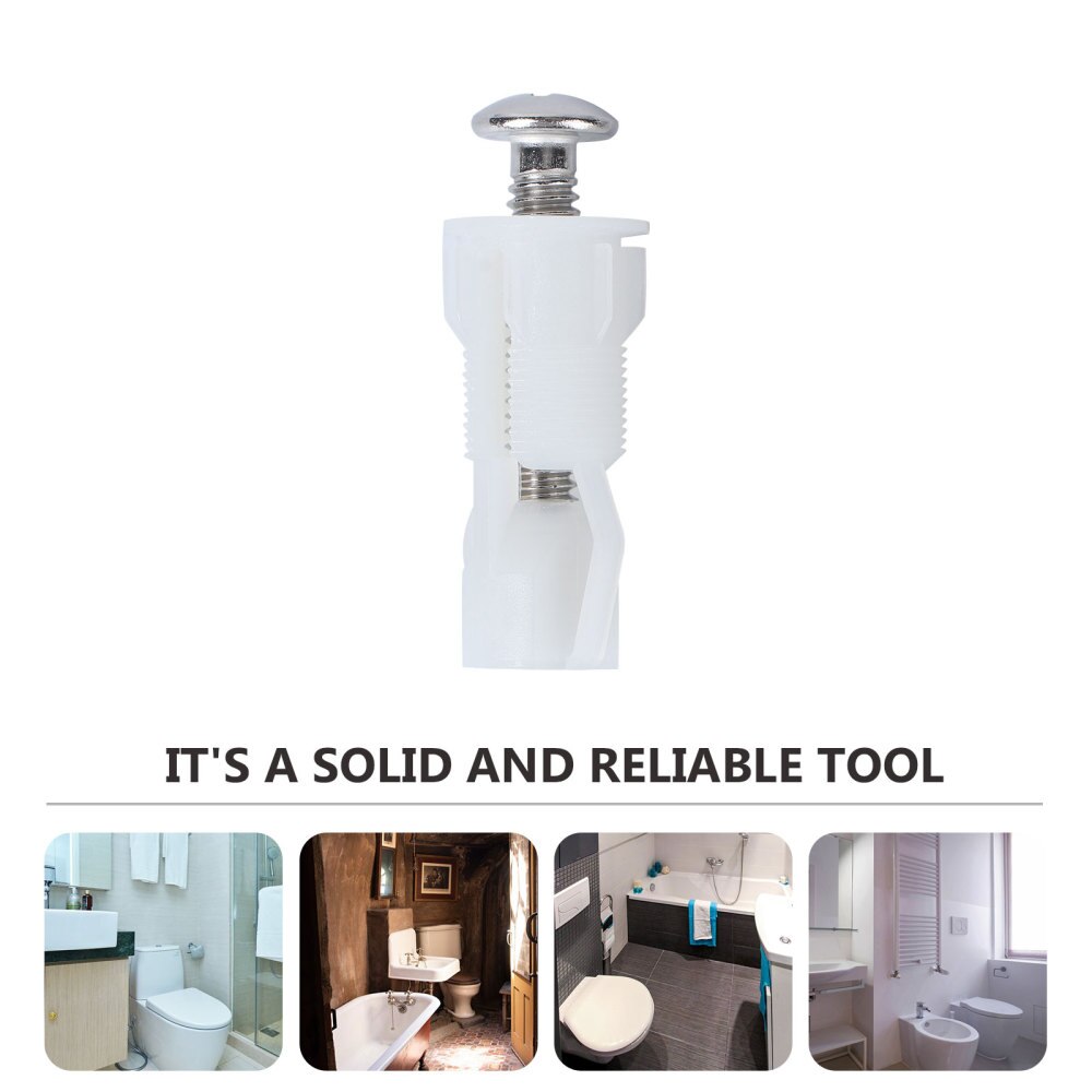 Tapa de inodoro de expansión, tornillo de expansión, tuerca de tornillo de expansión, accesorio de inodoro para instalación, 2 uds.