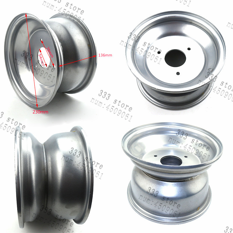 8 inch rear wheel accessories white wheels 8 inch 3 hole hub for off road vehicle beach vehicle ATV motorcycle part