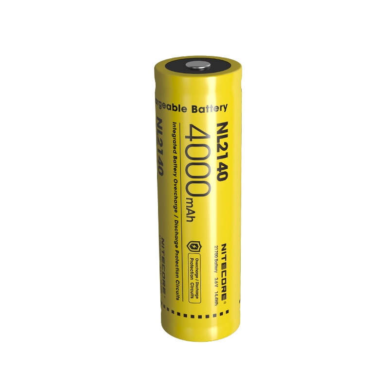 Nitecore 21700 li- jon uppladdningsbart batteri  nl2140 4000 mah 3.7v / 14.4wh intern säkerhetsficklampa batteri