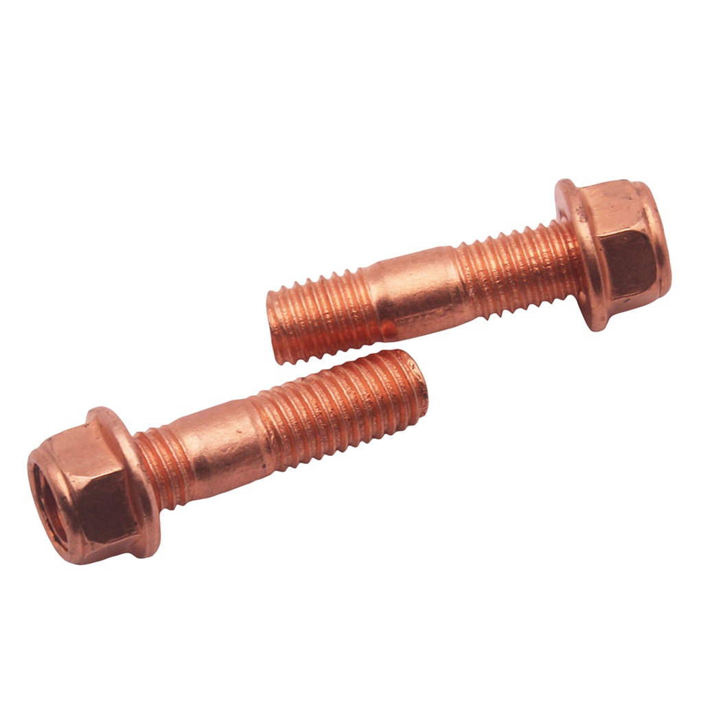 Pernos del colector de escape M10 42mm y tuercas autoblocantes X 2 con revestimiento de cobre