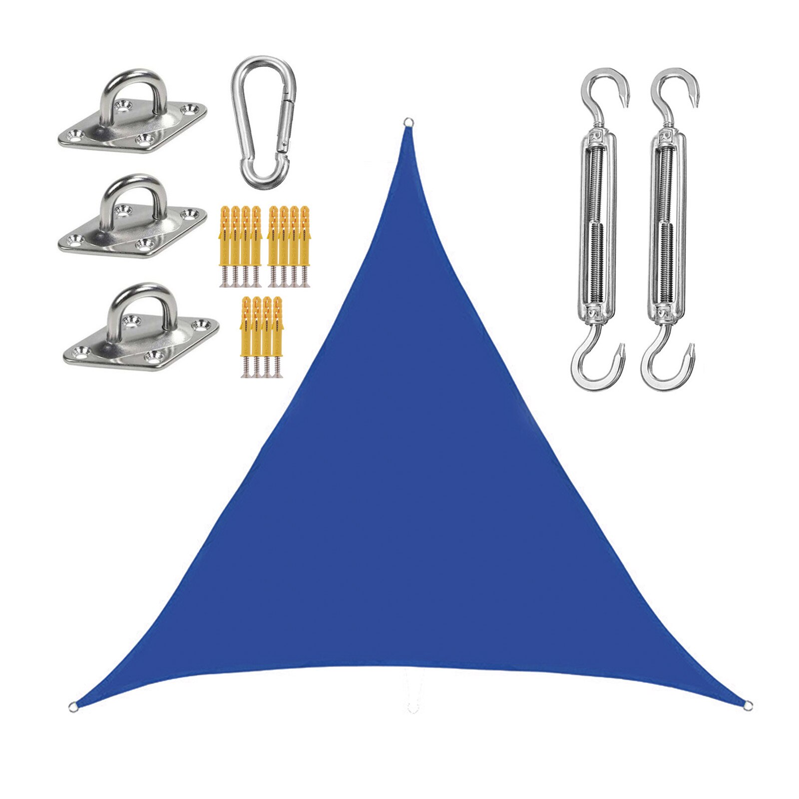 Shade Sail Awning Sunscreen Oxford Cloth Patio Durable 3 Meter Garden Reasonable Windproof Tear-resistant Triangle Sunshade: Blue