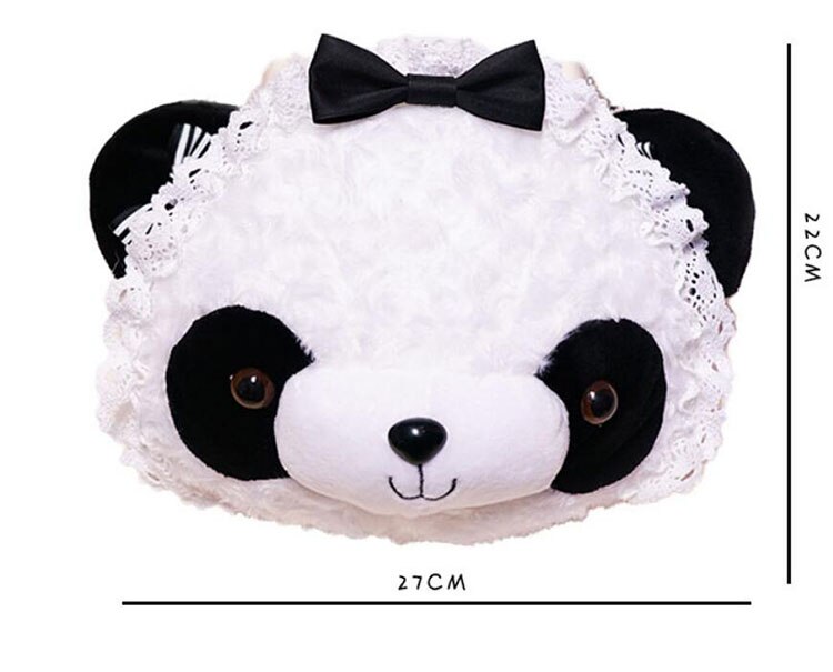 Flicka prinsessa lolita väska födelsedagsfest panda väska handgjord lolita rosa jk axelväska messenger vit och svart väska  md14