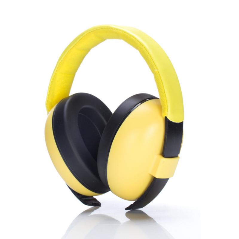1pcs Baby Ear Protection Baby Noise Earmuffs Noise Reduction Ear Defenders Earmuff For Child Adjustable Ear Muffs Baby Products: Yellow headband