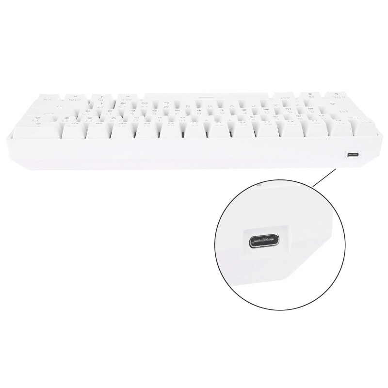 SK61 Mini Portable 60% Mechanical Keyboard Gateron optical Switches RGB Backlit Swappable Wired Gaming Keyboard for PC Mac