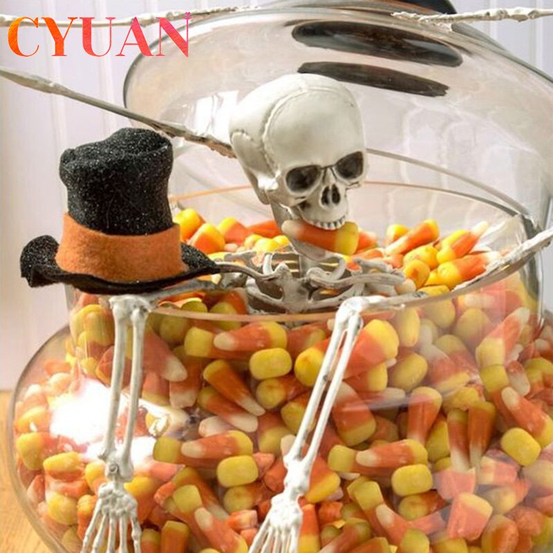1set 40cm Horror Halloween Decoration Spoof Active Human Skeleton Model Anatomy Skeleton Halloween Party Decoration Supplies
