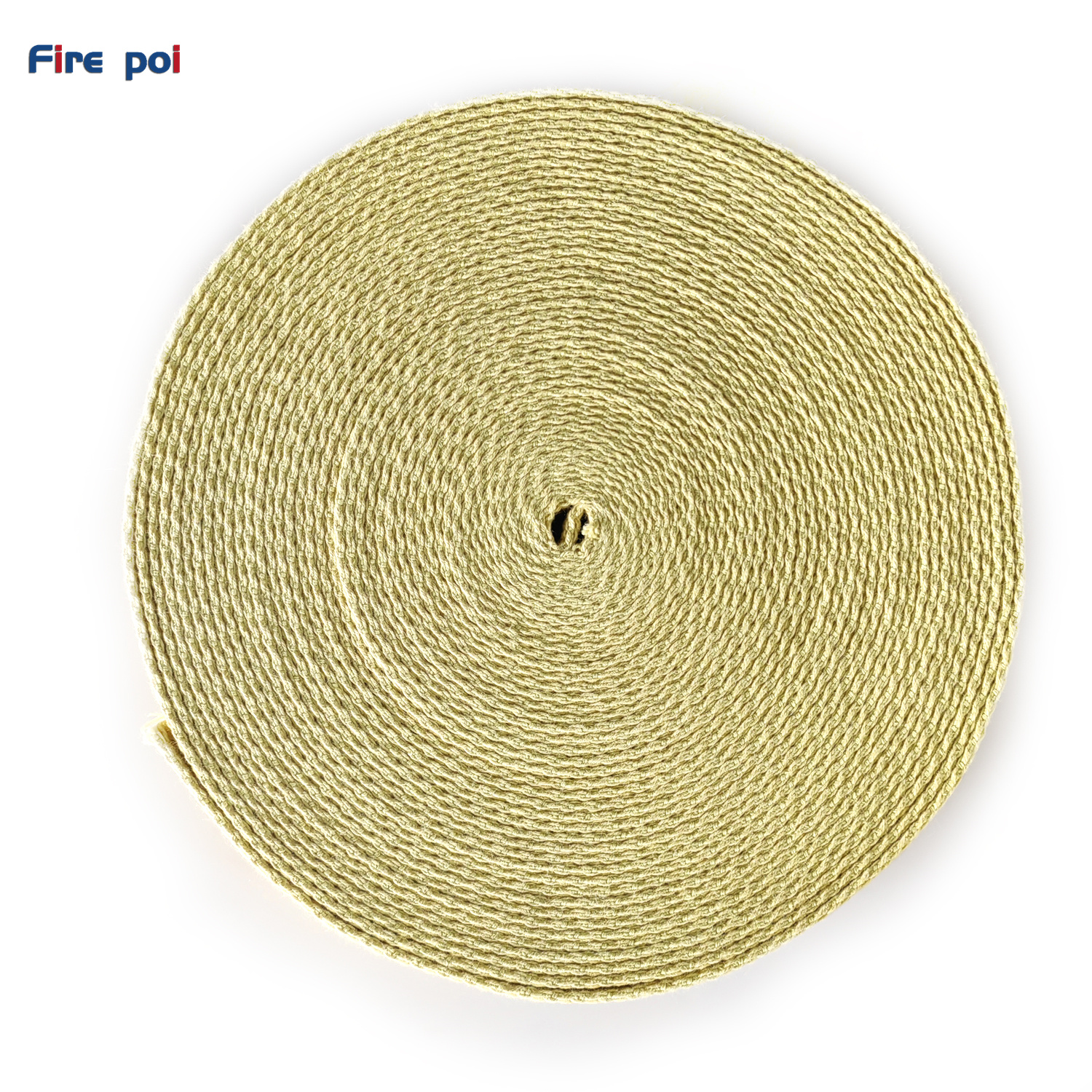 Mecha plana de Kevlar de 3mm de espesor de 50mm de ancho de cinta de utilería artística de flujo de fuego resistente a altas temperaturas, mecha plana de Kevlar 100% pura de 2 pulgadas