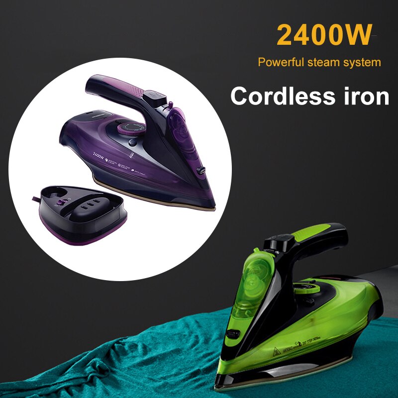 'The Best' Rechargeable Cordless Iron 2400 Watt Anti-Drip Non-Stick Soleplate Iron 889